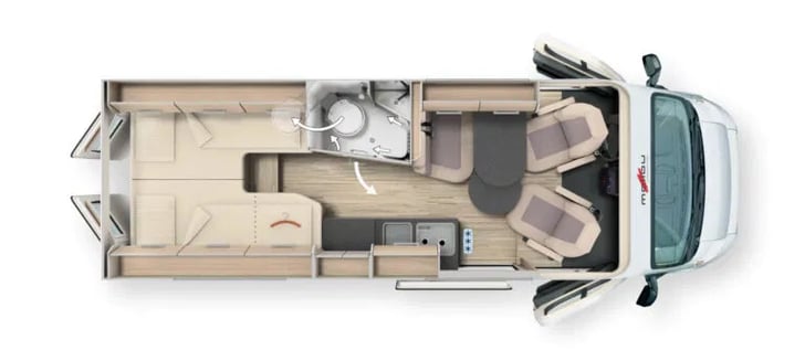FIRST CLASS - TWO ROOMS 640 LE RB Layout