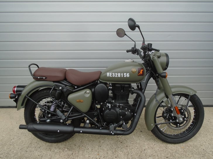 Royal enfield classic battle deals green for sale